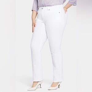 NYDJ Marilyn Straight White Jeans, Size 16W - EUC